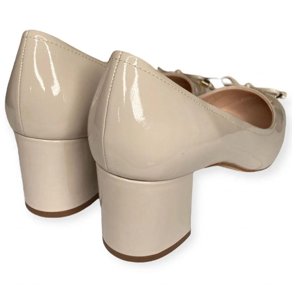 Kate Spade New York 10 Bev Bette Bow Tusk Patent Leather Block Heels - Picture 3 of 16